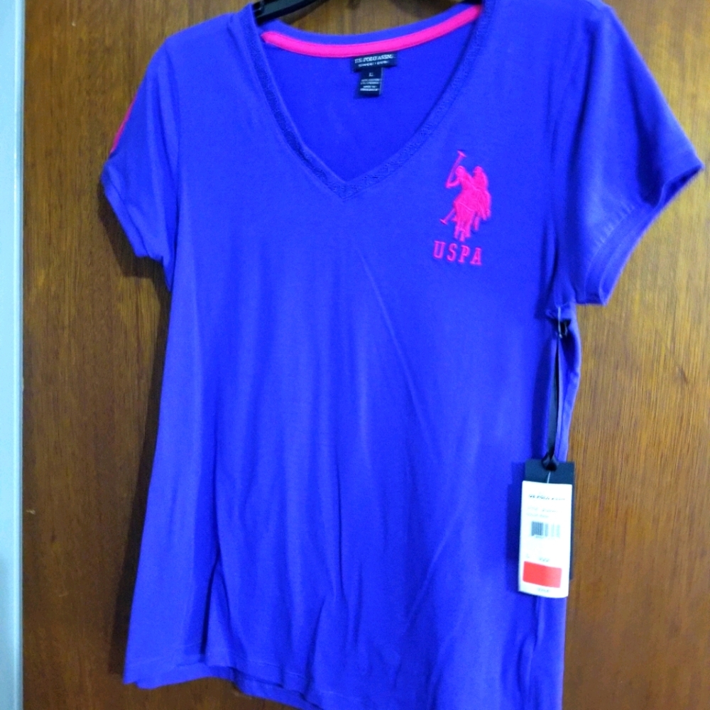 US polo shirt purple